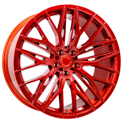 Κόκκινο πολυ όφσετ 080mm Monoblock ροδών Lexani Aries ακτίνων καραμελών