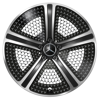 σφυρηλατημένες Benz ρόδες της Mercedes γυαλάδας 5-Spokes EQE V295 μαύρες υψηλές 20 ίντσα