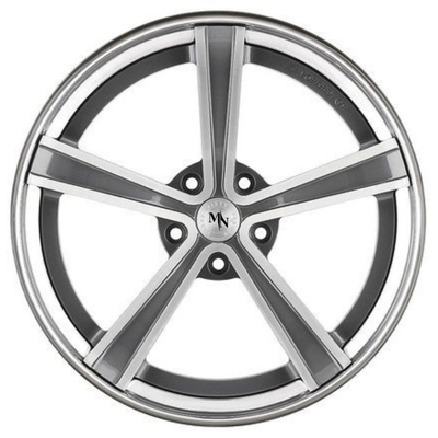 Γυαλισμένο ασημένιο Monoblock περιβάλλει 2 σφυρηλατημένο κομμάτι τρικλισμένο ρόδες Spokes