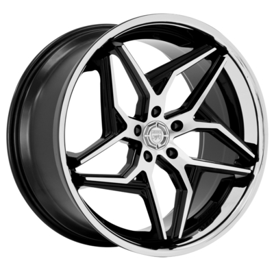 Σφυρηλατημένες Spyder ρόδες Lexani με το μαύρο 6061-T6 κράμα αργιλίου ερμηνείας