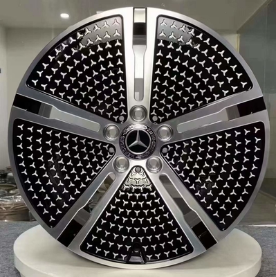 σφυρηλατημένες Benz ρόδες της Mercedes γυαλάδας 5-Spokes EQE V295 μαύρες υψηλές 20 ίντσα